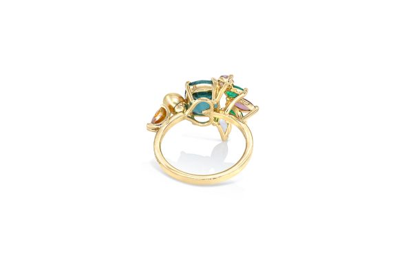 Bague Givrée, or jaune et pierres précieuses 6