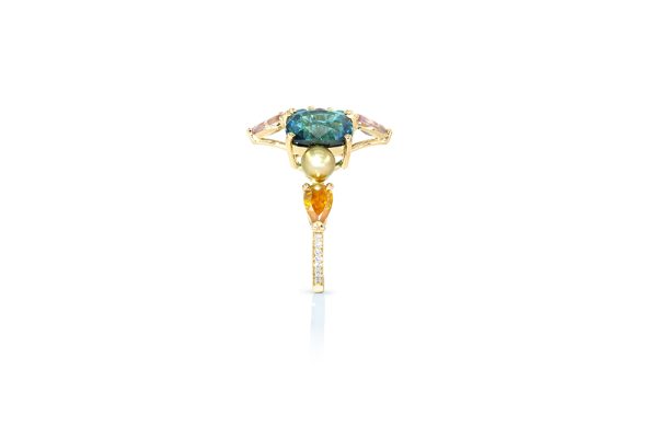 Bague Givrée, or jaune et pierres précieuses 5