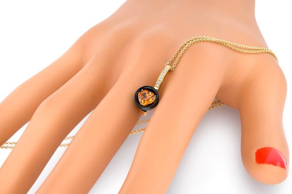pendentif coeur de grenat spéssartite 4
