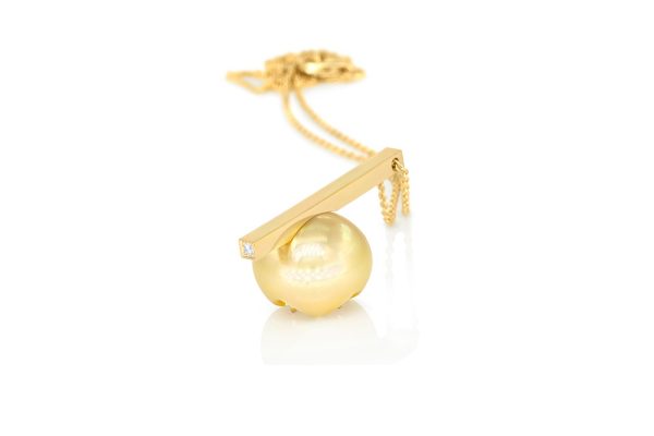 Perle gold et diamants 1 carat 1