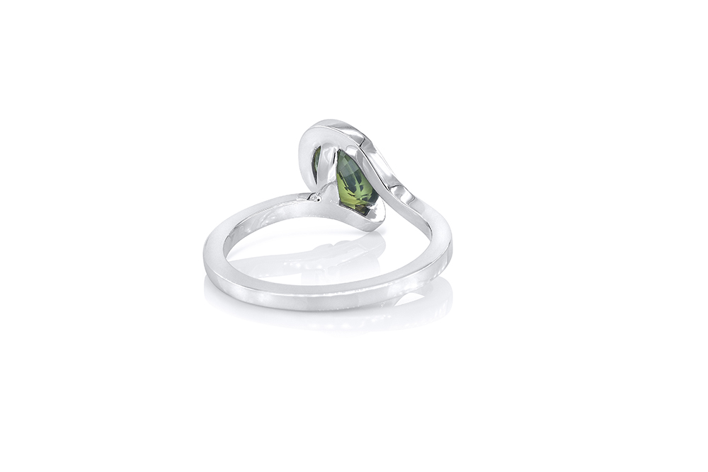 Or blanc et saphir vert 3