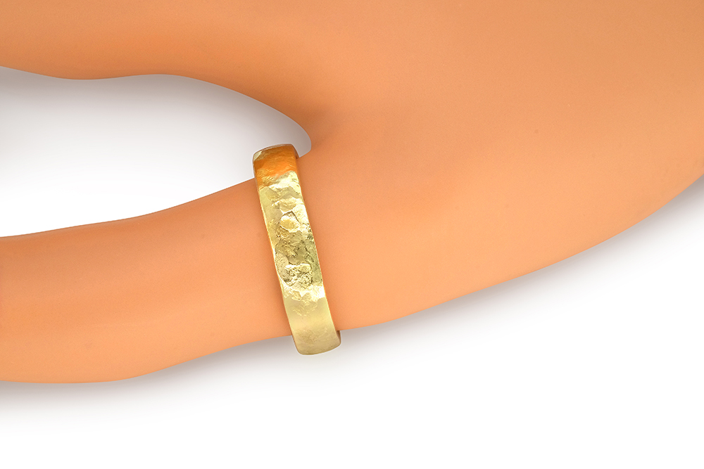 Alliance Or jaune martelée 1