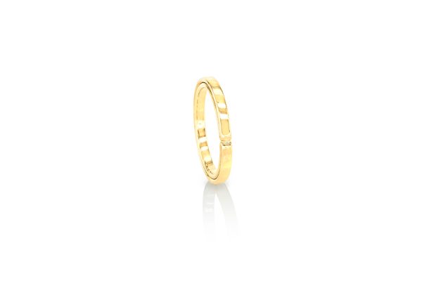 Alliance ruban en or jaune 18k 3