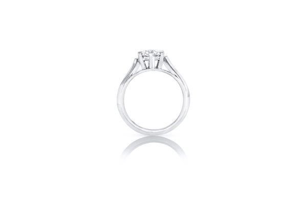 solitaire diamant et or blanc 1