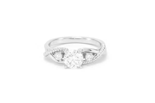 or blanc 18k, diamants et tresse en or 4