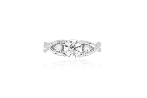 or blanc 18k, diamants et tresse en or 2