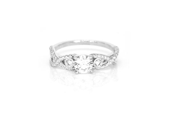 or blanc 18k, diamant et tresse en or 5