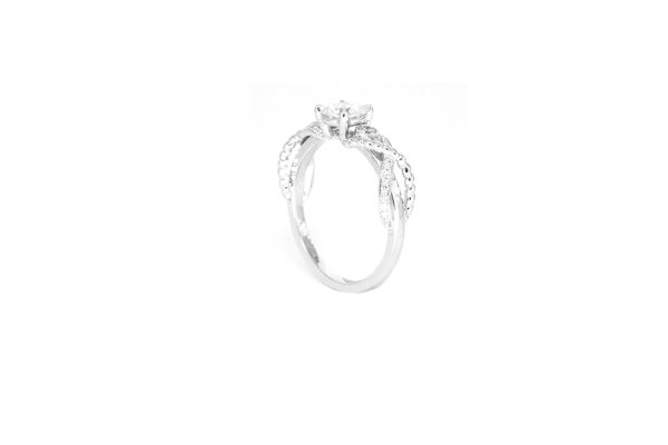 or blanc 18k, diamant et tresse en or 3