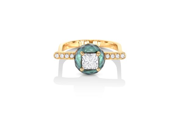 Bague Psyché en or, perle et diamants 6