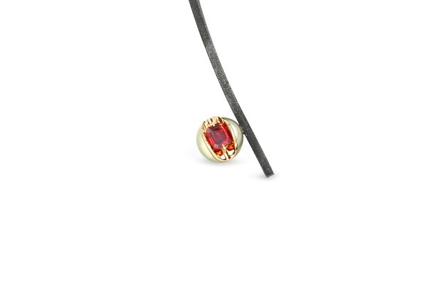Collier Diwali, argent, or et spinelle 5