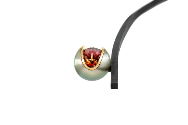 Collier Diwali, argent, or et spinelle 4