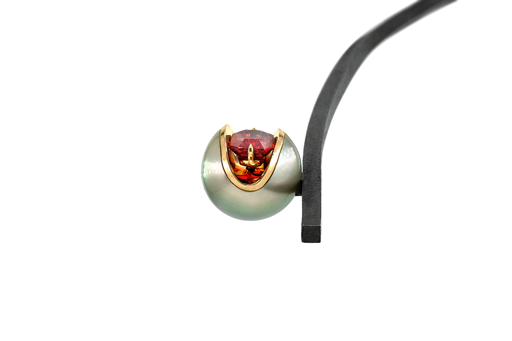 Collier Diwali, argent, or et spinelle 4