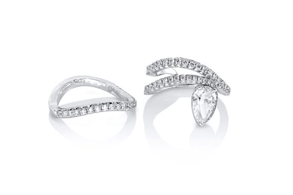 solitaire princesse en or blanc et diamants 1