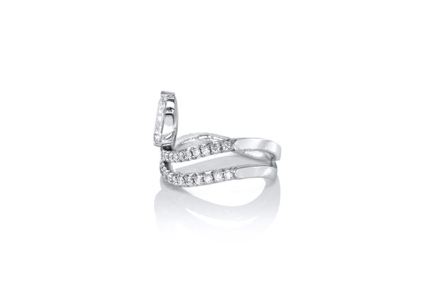 solitaire princesse en or blanc et diamants 9
