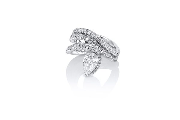 solitaire princesse en or blanc et diamants 2