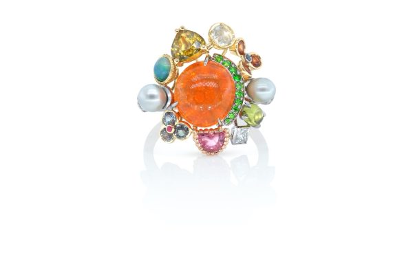 Bague Forest en or et pierres précieuses 7