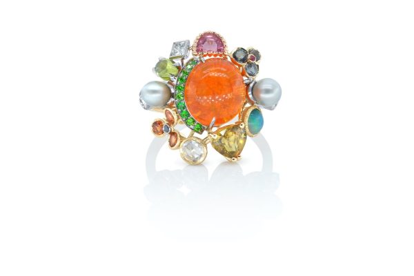 Bague Forest en or et pierres précieuses 6