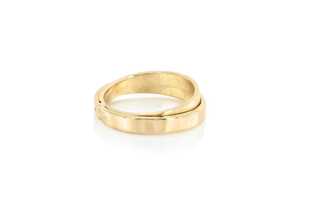 alliance ruban croisée, or jaune 5