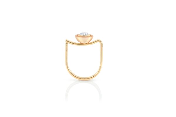 bague lily blanche, perle, diamant et or jaune 1