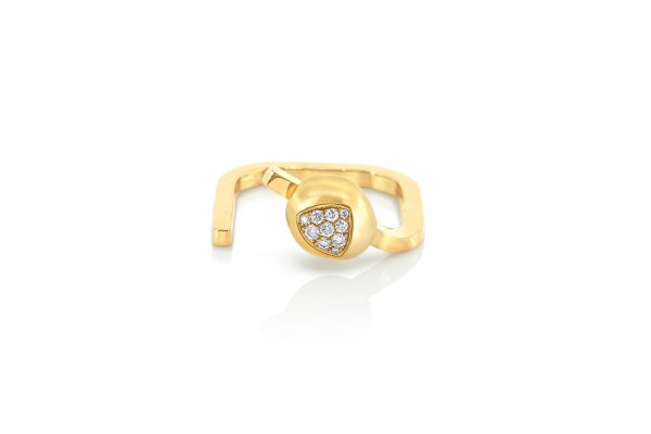 Bague Mimi or jaune diamants et perle 5