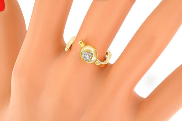 Bague Mimi or jaune diamants et perle 1