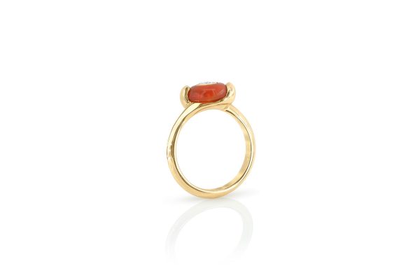 bague Twist, or jaune, opale et diamant 2