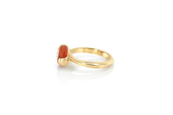bague Twist, or jaune, opale et diamant 4