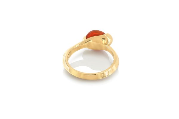 bague Twist, or jaune, opale et diamant 3