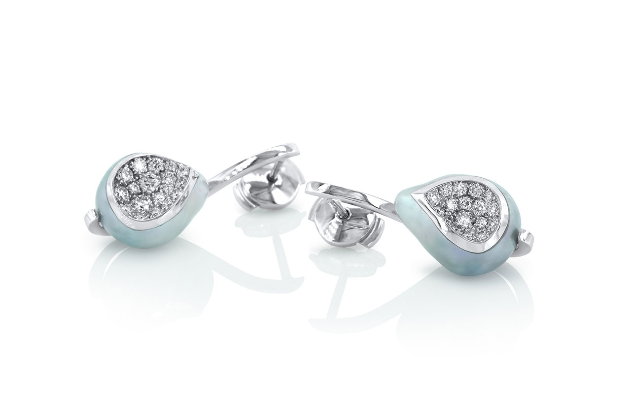 boucles d'oreilles reflet blanc 5